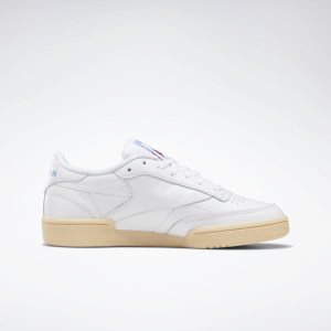 Reebok Club C 85 Turnschuhe Damen - Weiß/Blau/Rot - DE 873-FZN